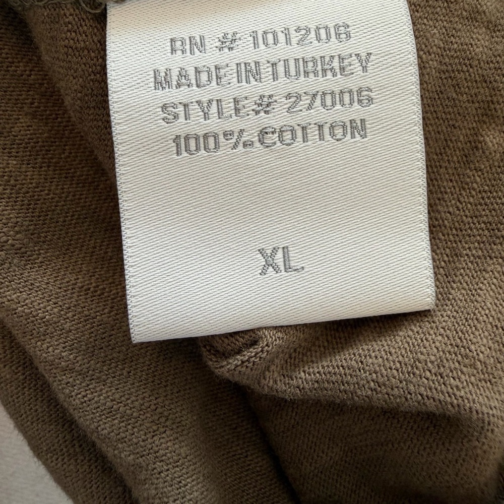 Soft Surroundings Olive Green Knit Modest Shirt Dress Button Front Midi XL - Picture 5 of 12